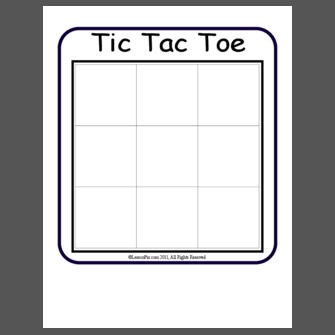 empty tic tac toe grid